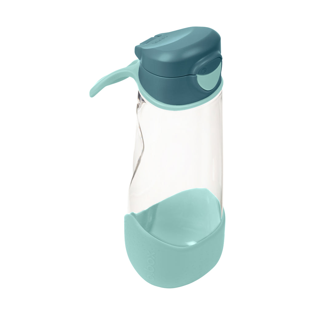 b.box Tritan Sport Spout Drink Bottle 600ml Emerald Forest Green