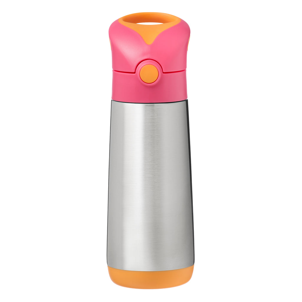 500ml Insulated Drink Bottle Strawberry Shake Pink And Orange – B.box 