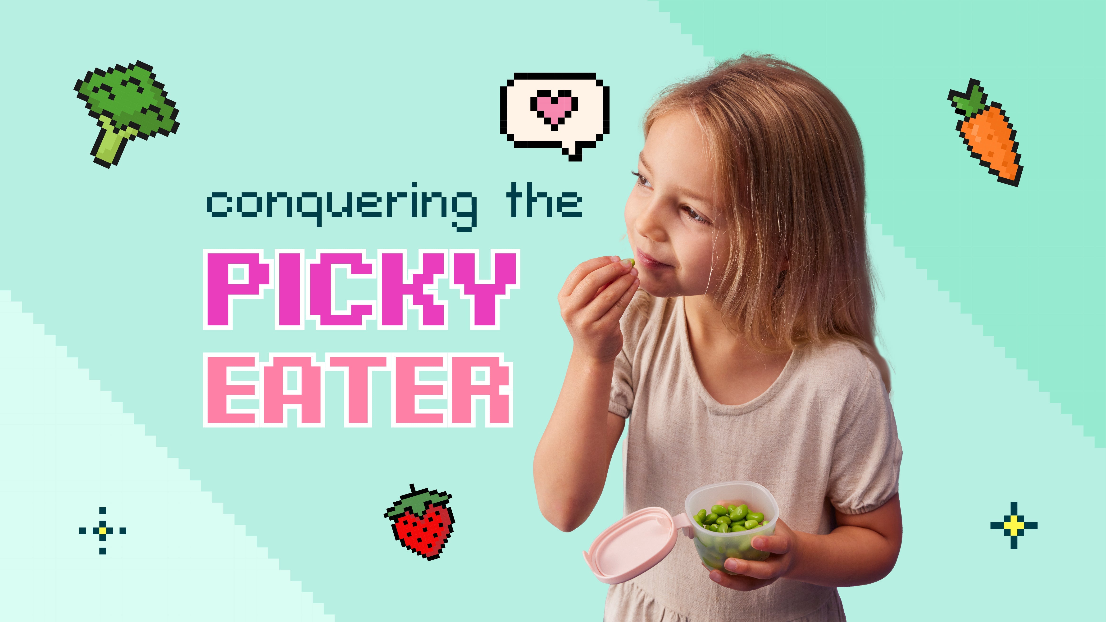 girl eating edamame from b.box snack tub