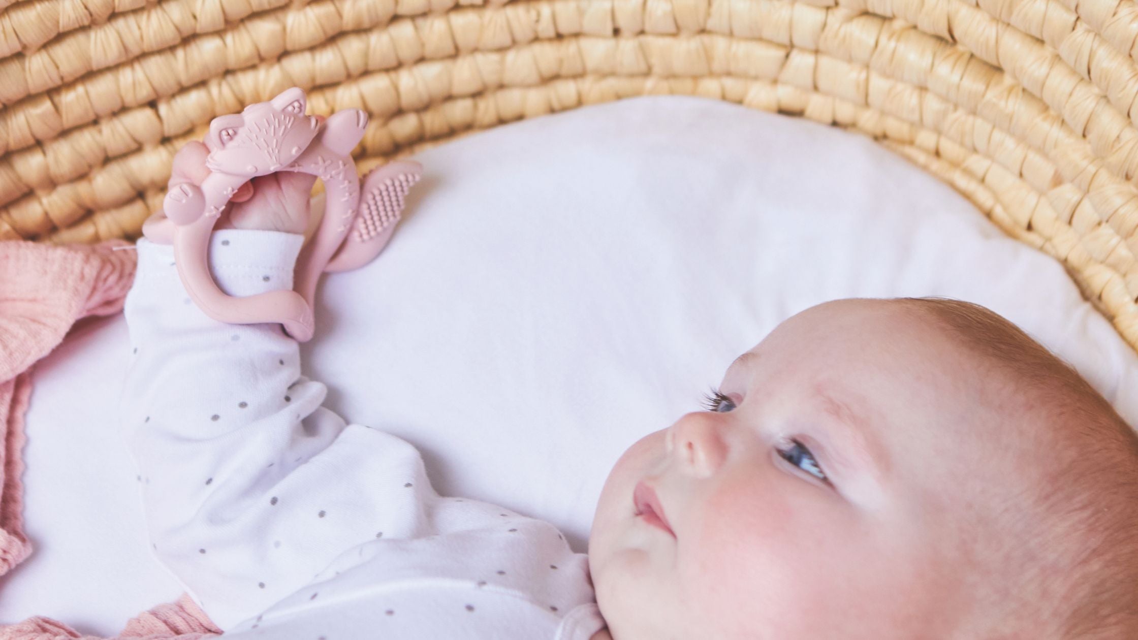baby with b.box wrist teether
