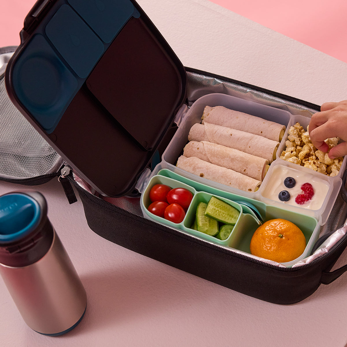 silicone bento tray - lunchbox - forest