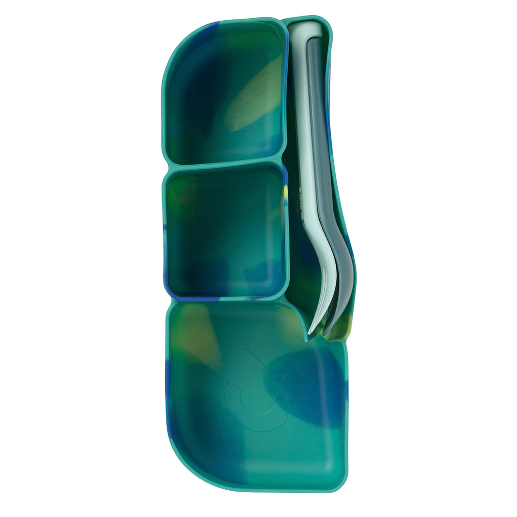 silicone bento tray - lunchbox - electric jungle