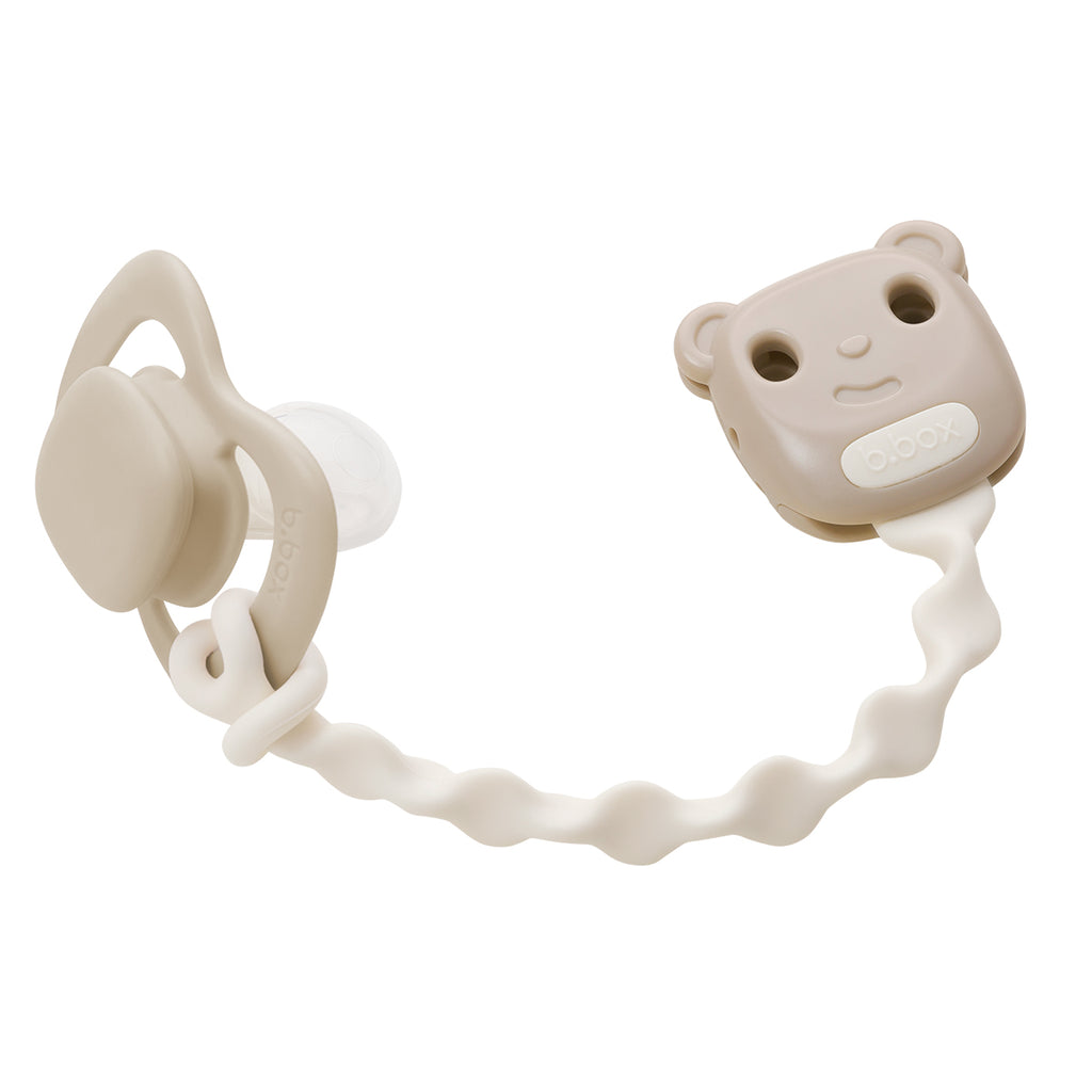 soother clip - blush + vanilla