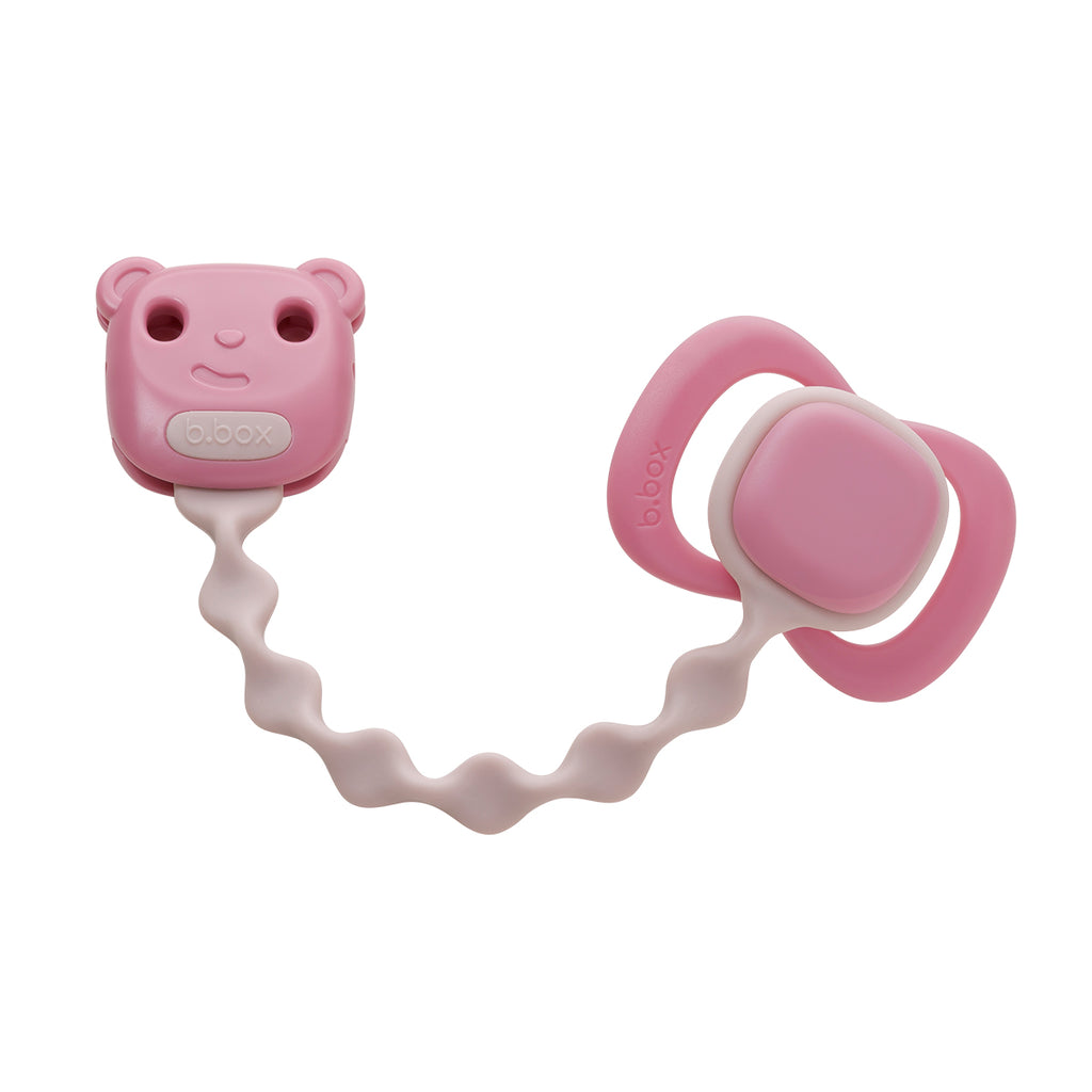 soother clip - blush + vanilla