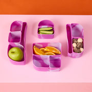 silicone bento tray - mini lunchbox - cosmic