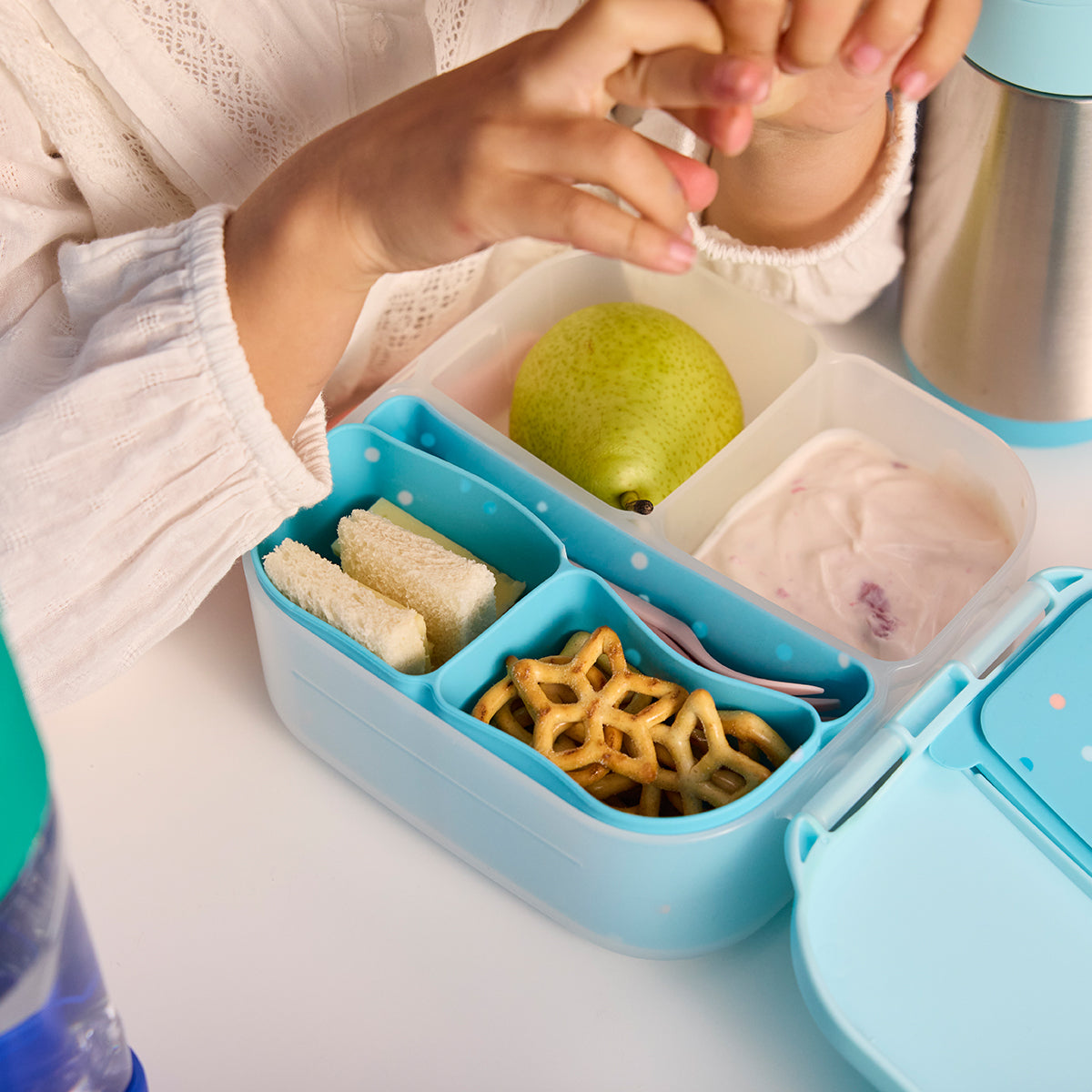 silicone bento tray - mini lunchbox - confetti