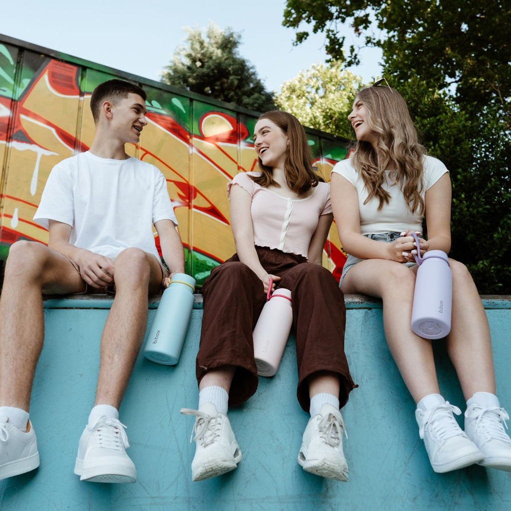 insulated flip top 1L bottle - pink paradise