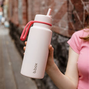 insulated flip top 1L bottle - pink paradise