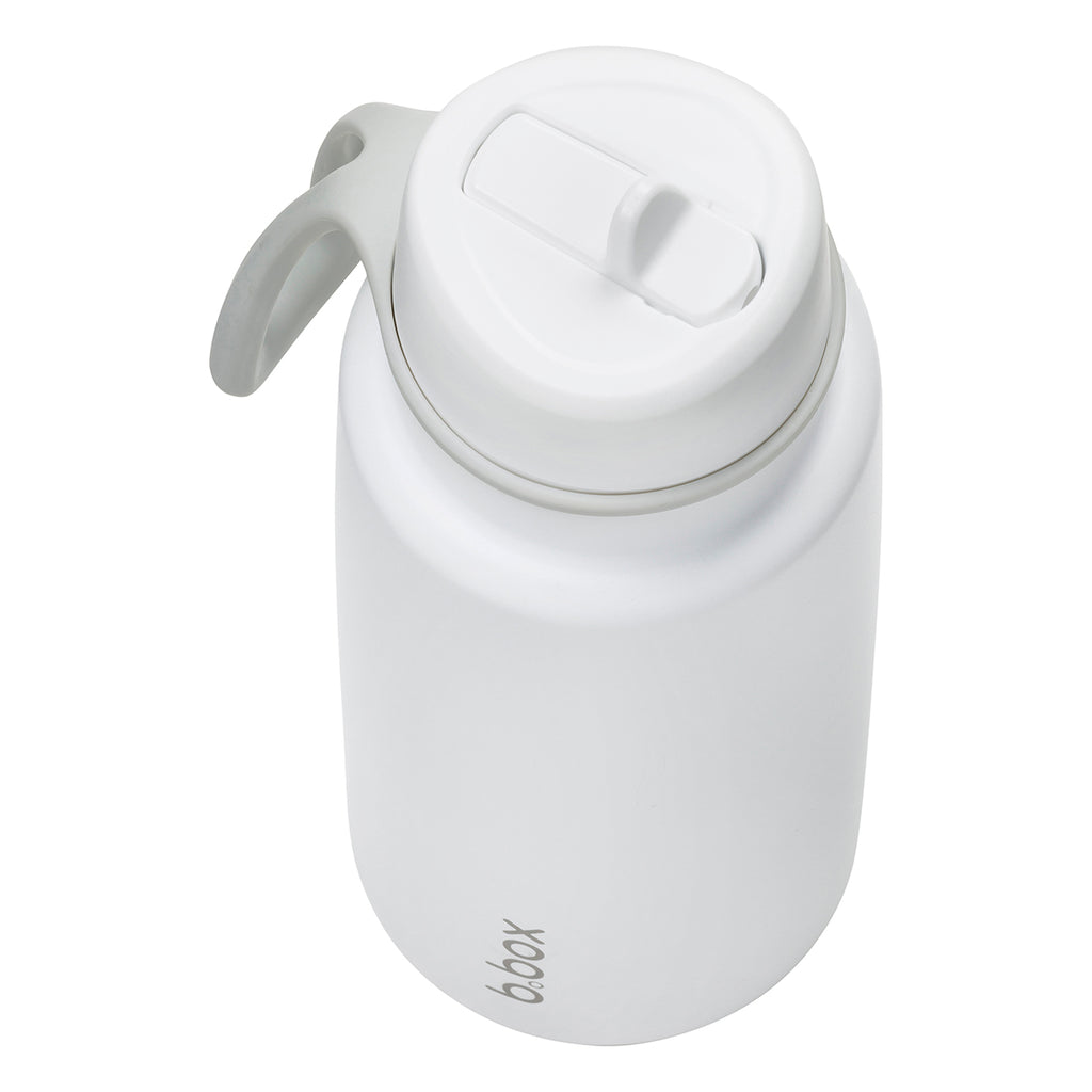 insulated flip top 1L bottle - white out