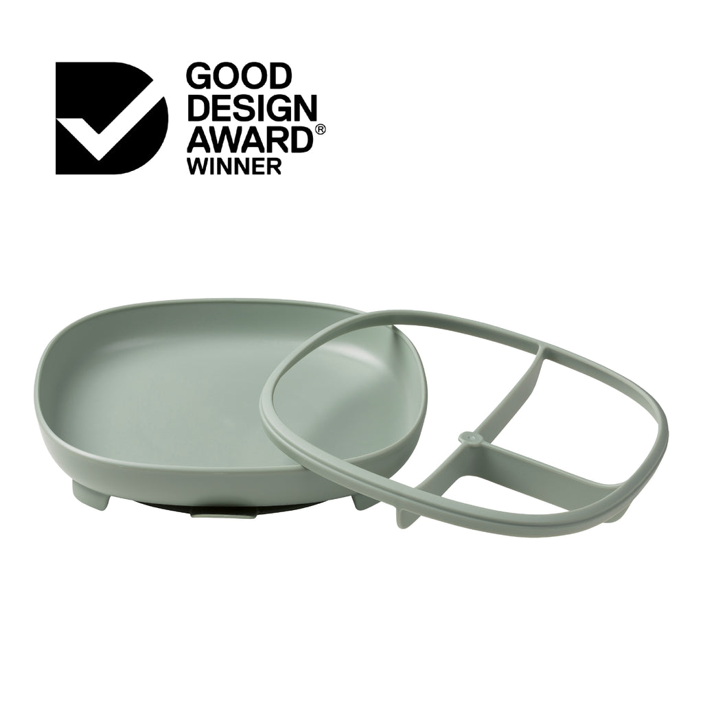 2 in 1 suction plate - sage