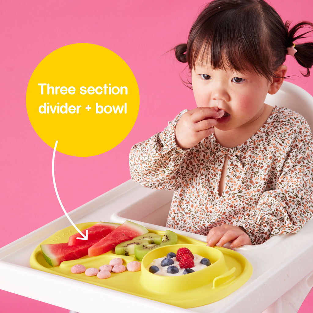 roll + go mealtime mat - lemon sherbet