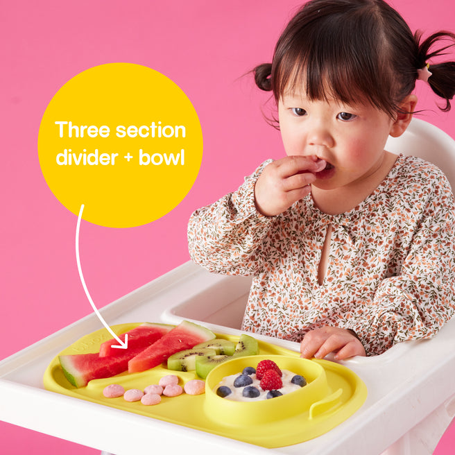 roll + go mealtime mat - lemon sherbet