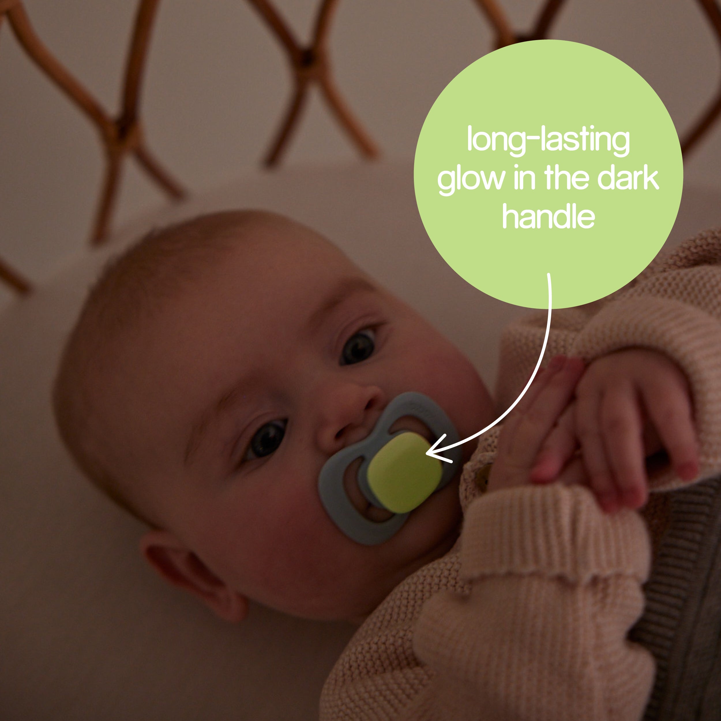 Navi Pacifier Glow-in-the-dark Pacifier Twin Pack – blue sage | b.box AU