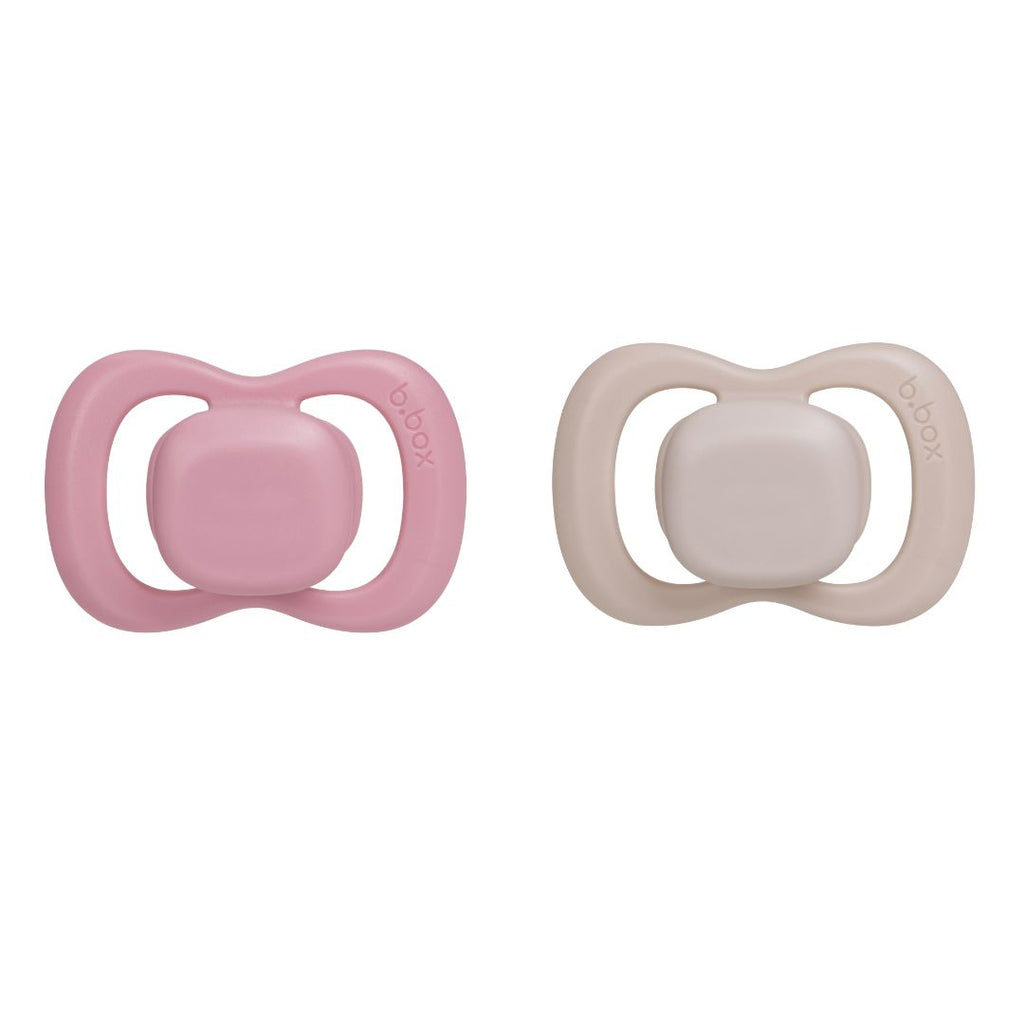 soother duo silicone - berry + blush