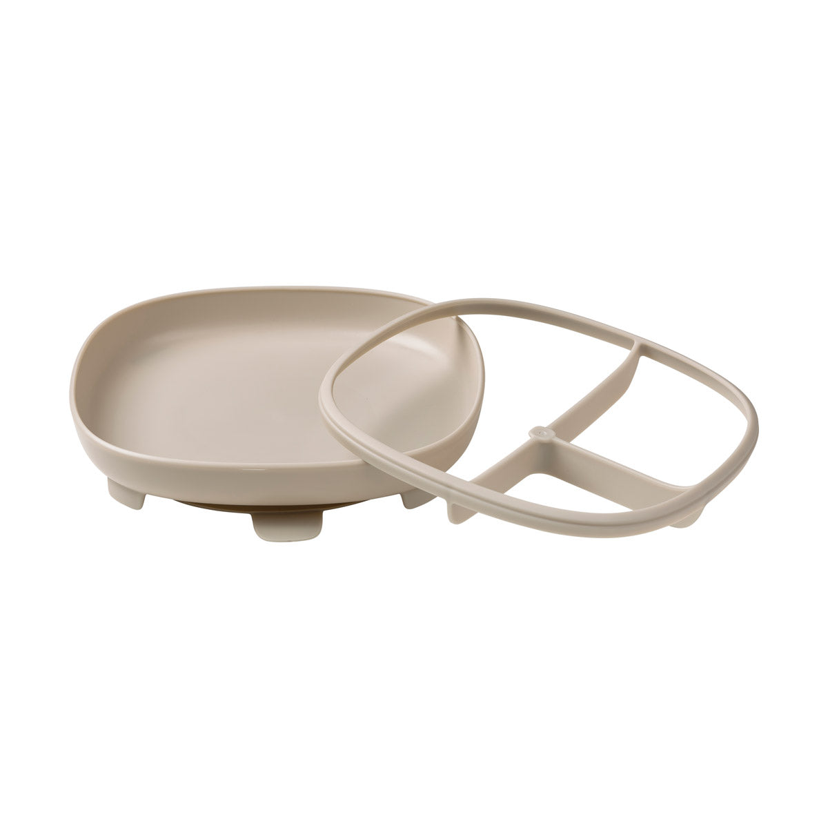 2 in 1 suction plate - latte