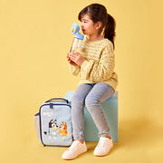Bluey x b.box Tritan™ Drink Bottle 450ml Blue Straw Bottle and Insulated Lunchbag