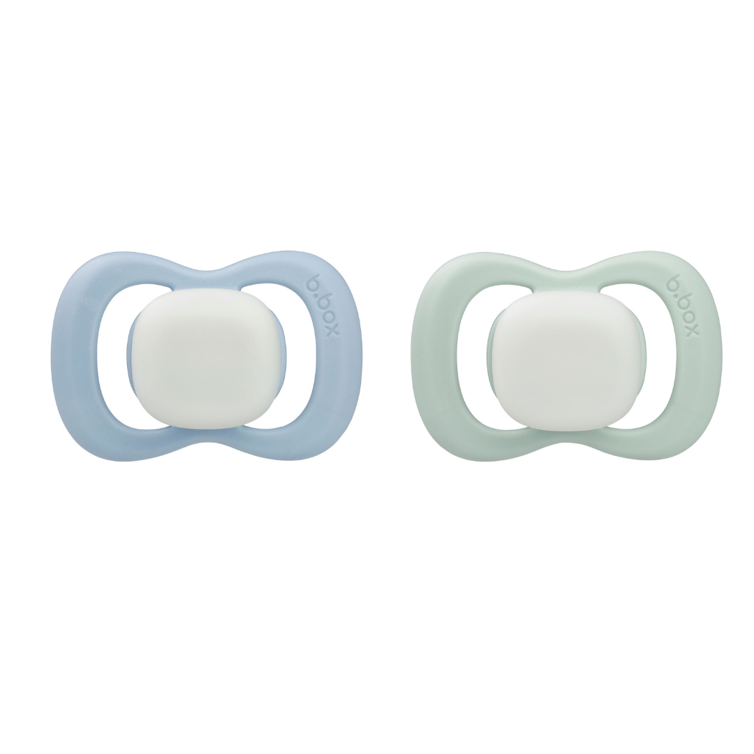 Navi Pacifier Glow-in-the-dark Pacifier Twin Pack - Latex – Blue Sage | b.box AU