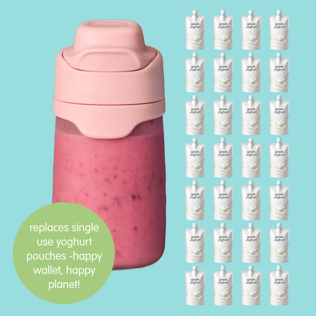 reusable yoghurt pouch - berry