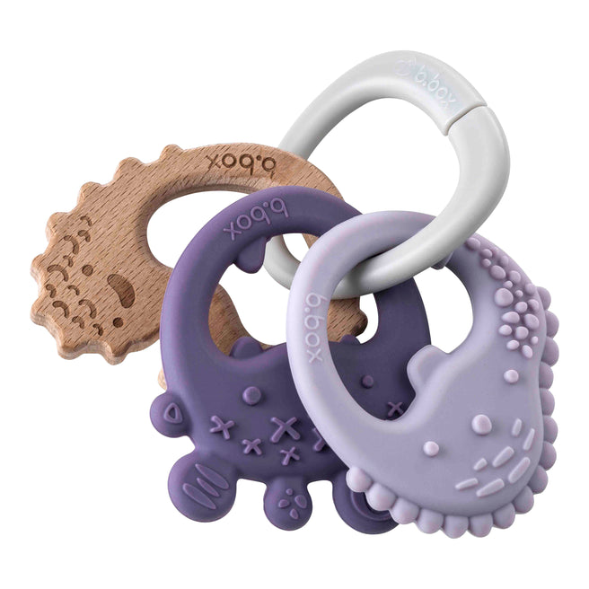 trio teether - peony