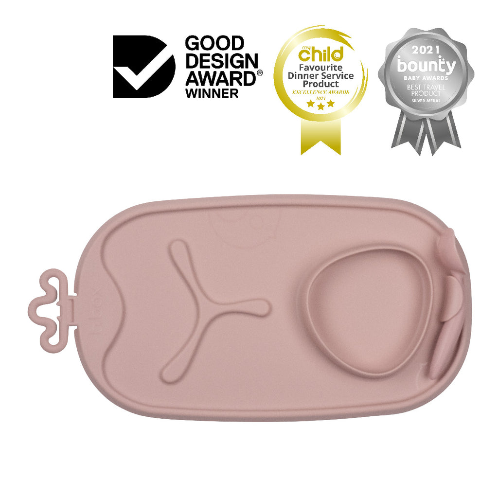 roll + go mealtime mat - blush