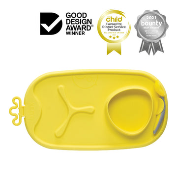 roll + go mealtime mat - lemon sherbet