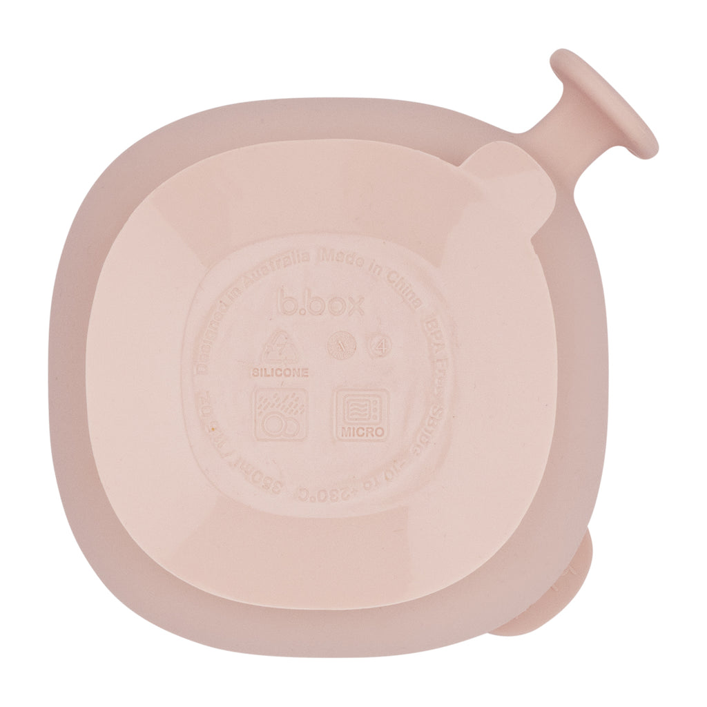 silicone bowl + lid  - blush