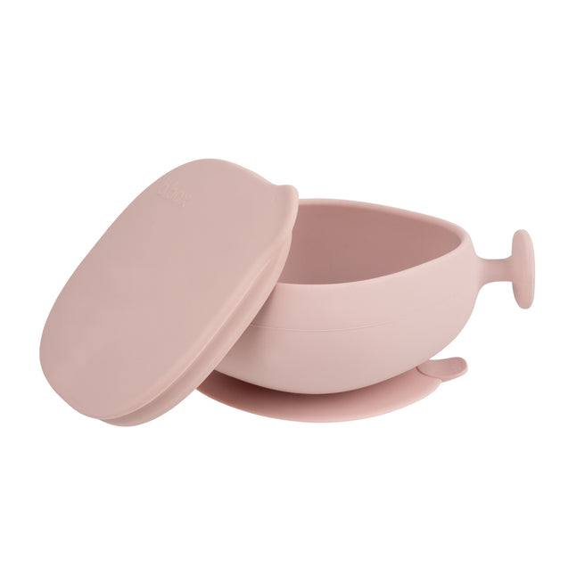 silicone bowl + lid  - blush