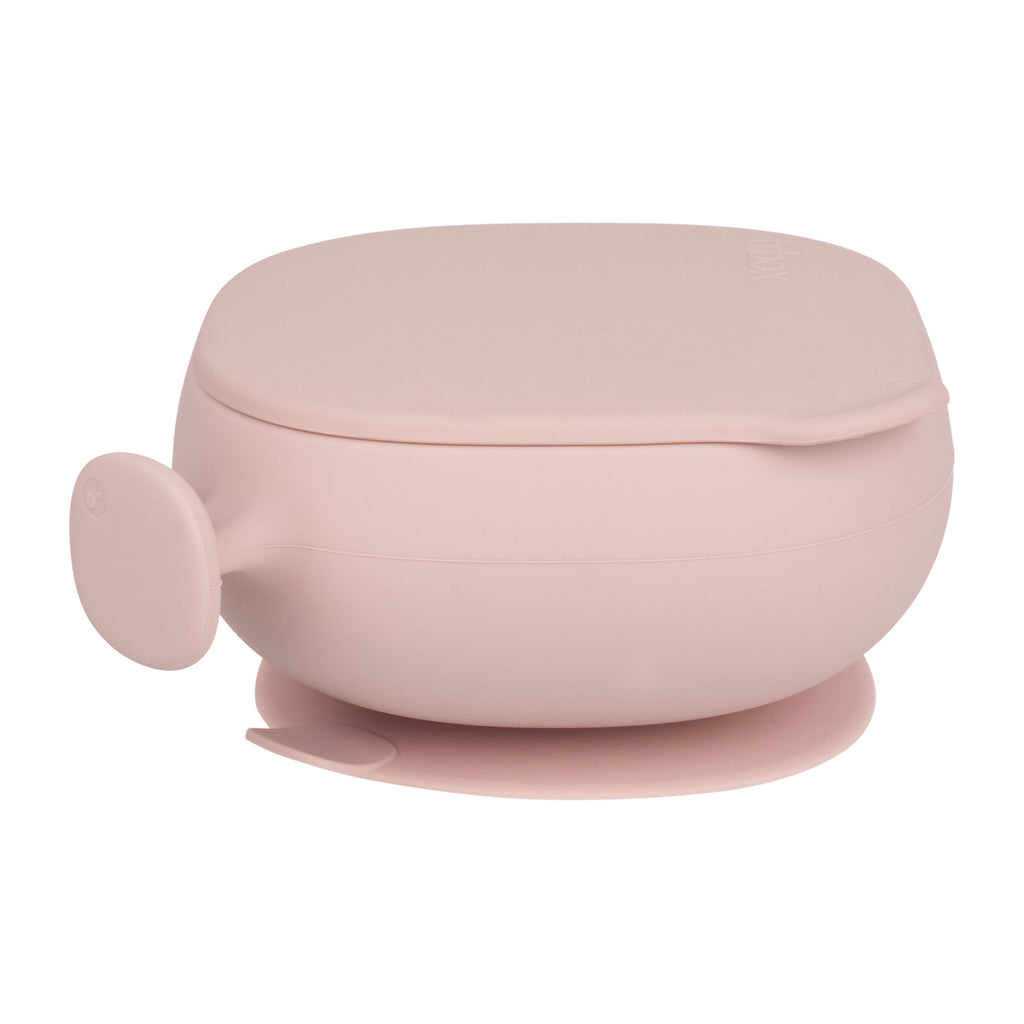 silicone bowl + lid  - blush