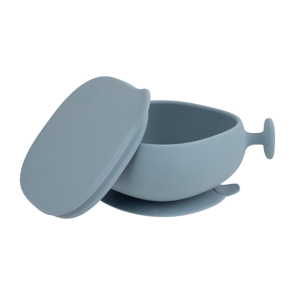 silicone bowl + lid  - ocean