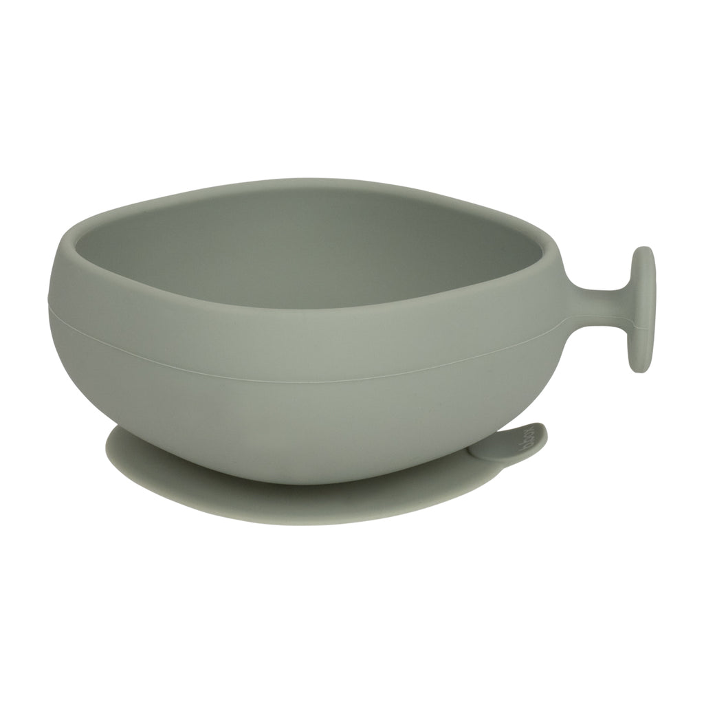 silicone bowl + lid  - sage