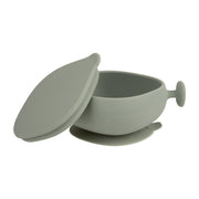silicone bowl + lid  - sage