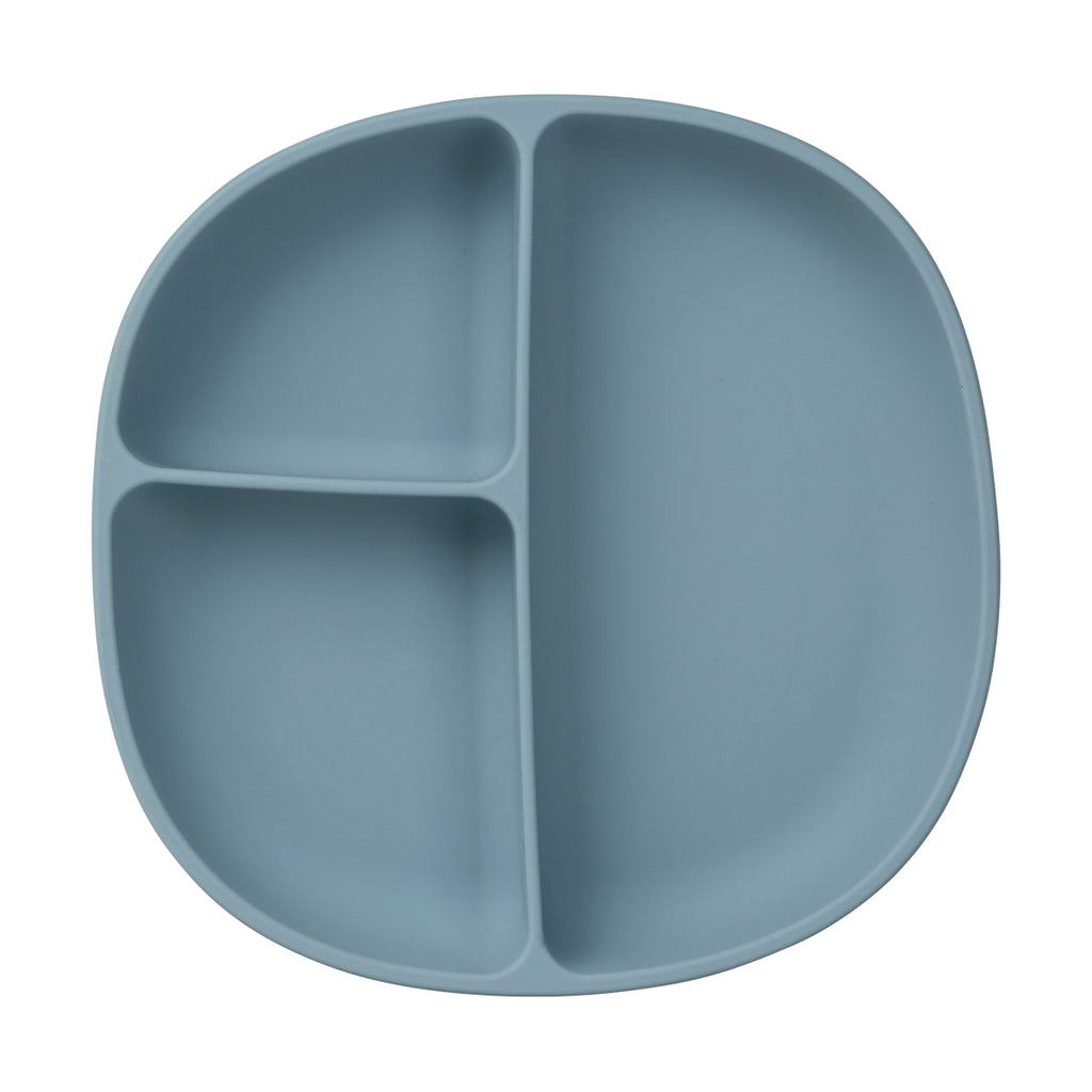 silicone plate + lid - ocean