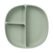 silicone plate + lid - sage