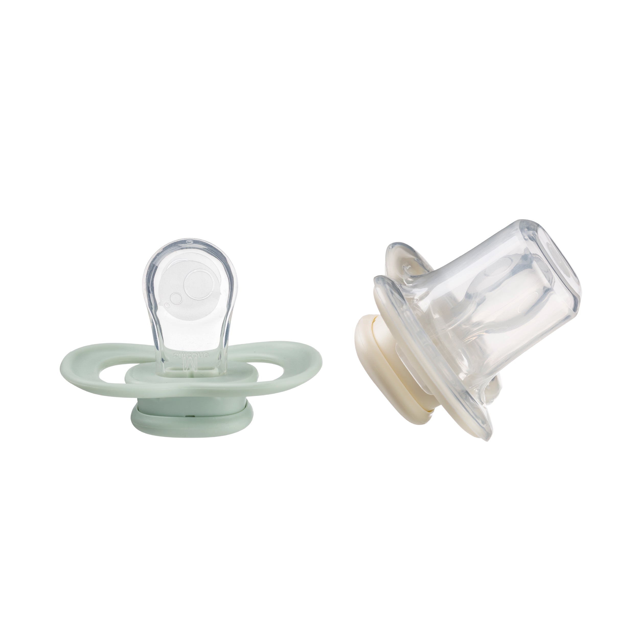 soother duo silicone - sage + vanilla