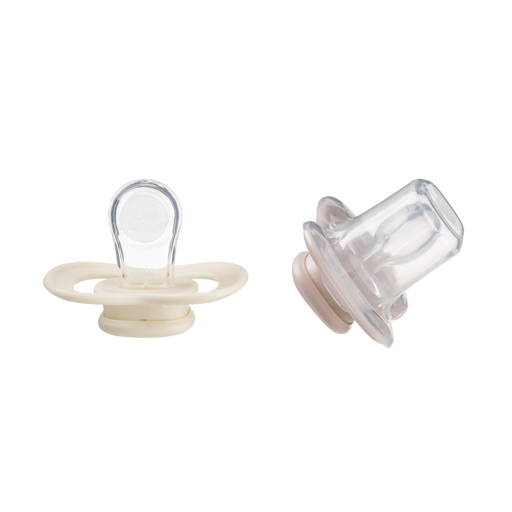 soother duo silicone - vanilla + blush