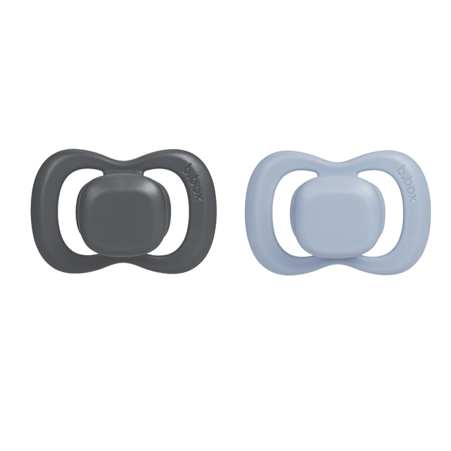 soother duo silicone - storm + sky