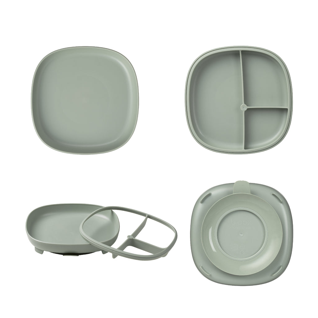 2 in 1 suction plate - sage