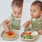 2 in 1 suction plate - latte