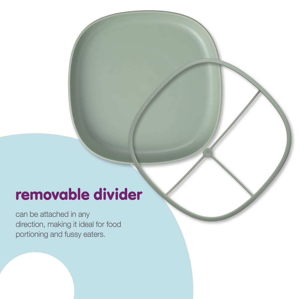 2 in 1 suction plate - sage