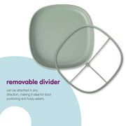 2 in 1 suction plate - sage