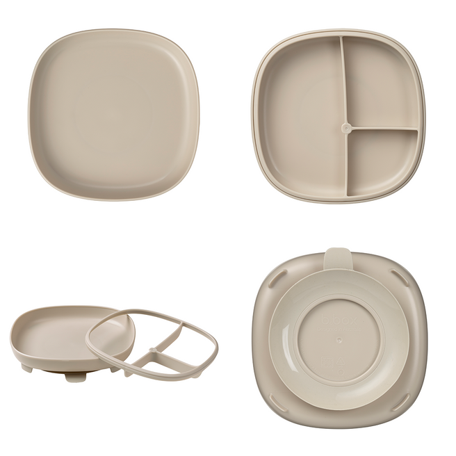 2 in 1 suction plate - latte