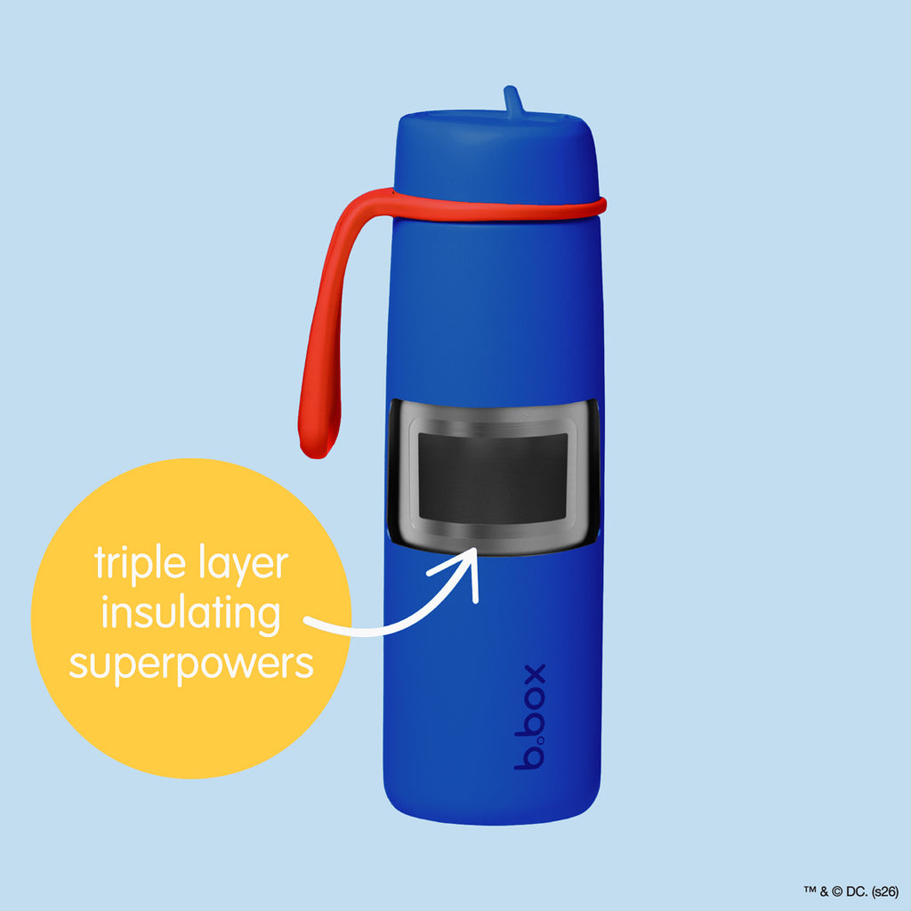 SUPERMAN by b.box - 690mL insulated flip top bottle
