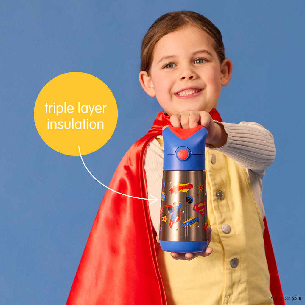 SUPERMAN by b.box - 350mL insulated drink bottle