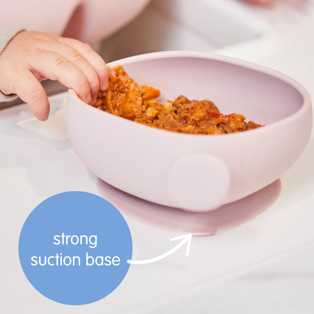 silicone bowl + lid  - blush