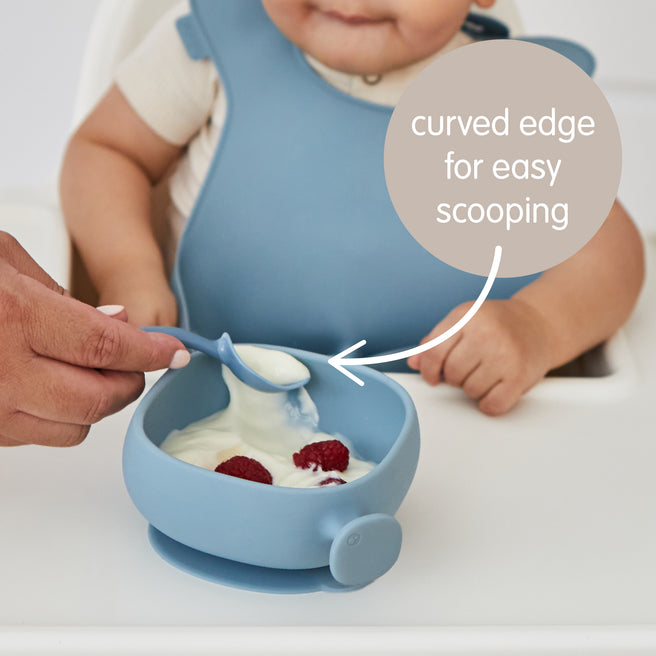silicone bowl + lid  - ocean