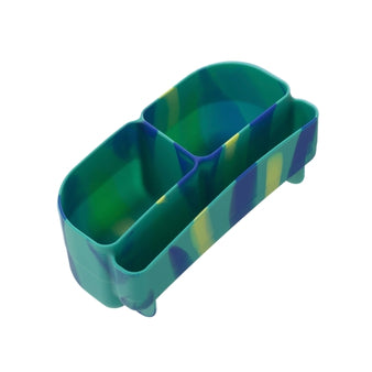 silicone bento tray - mini lunchbox - electric jungle
