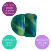 silicone bento buddy - snack - electric jungle