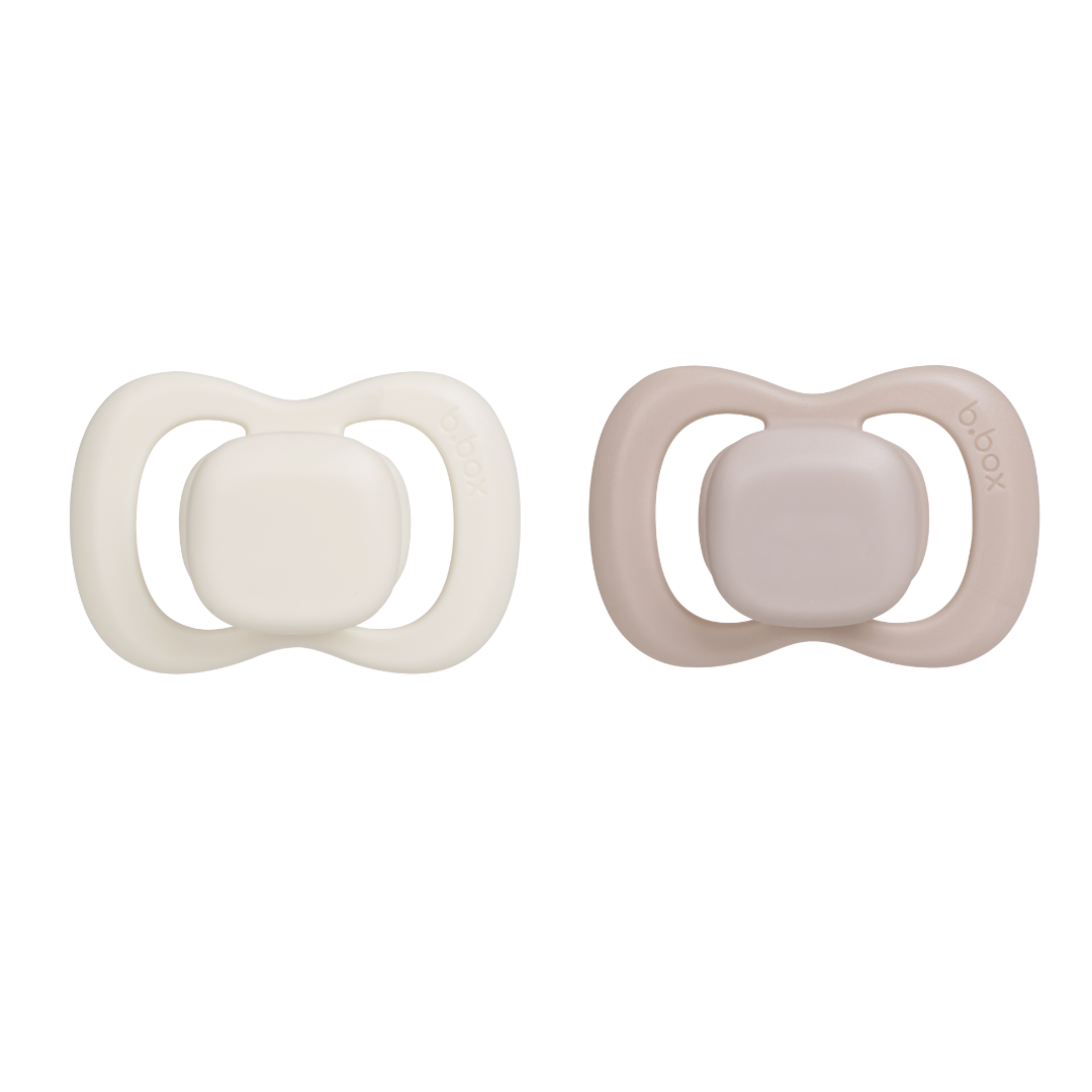 soother duo silicone - vanilla + blush