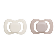 soother duo silicone - vanilla + blush