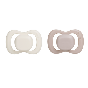 soother duo silicone - vanilla + blush